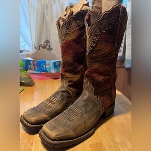 Dan Post Square Toe Boots Printed Design 10